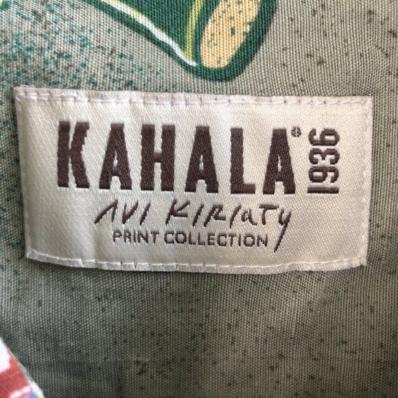 Kahala 1936 Avi Kiraty Print Collection Hawaiian  Linen Blend Shirt Size 2XL - Picture 5 of 11